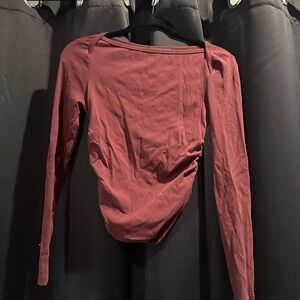 Cider Burgundy Long Sleeve Bodysuit